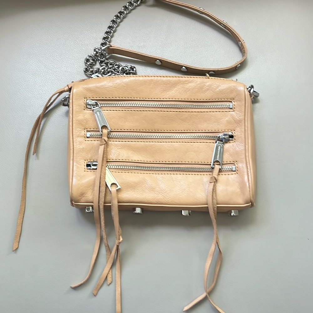 Rebecca Minkoff leather chain link crossbody bag